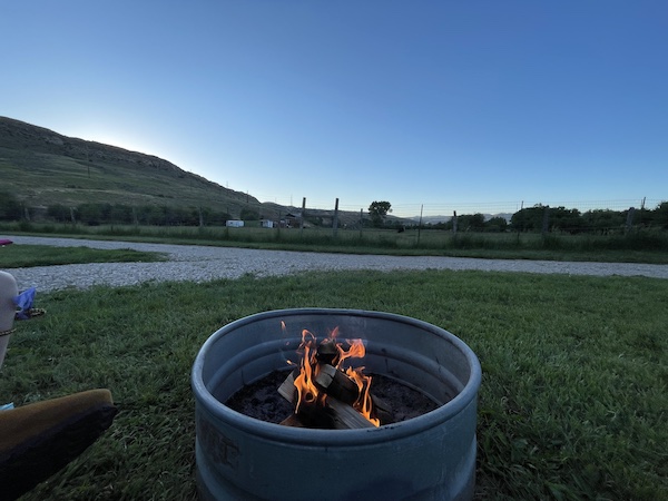 Fire place at the campground in Utah