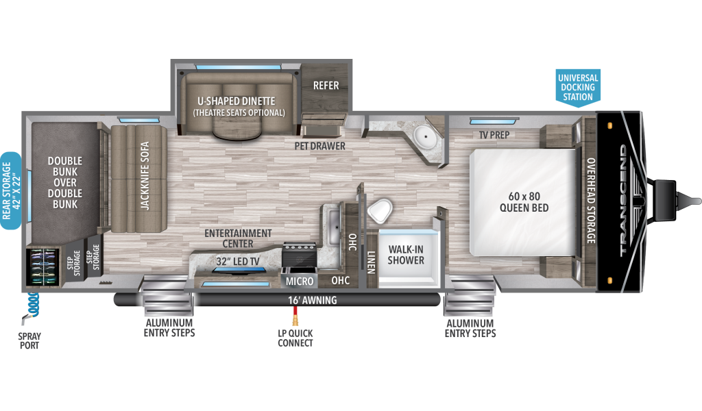 layout drawing of the new camper