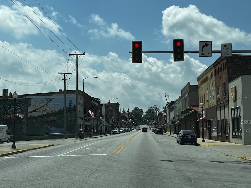 A quaint downtown of some town within Amish country