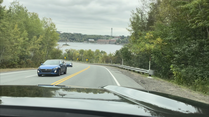 The river on the road to town in Shawinigan