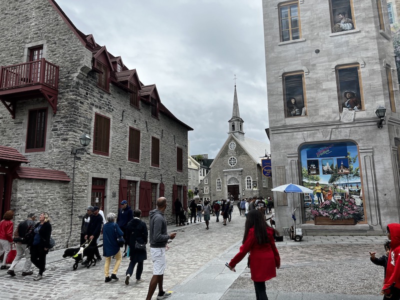 An all stone street in old Quebec City